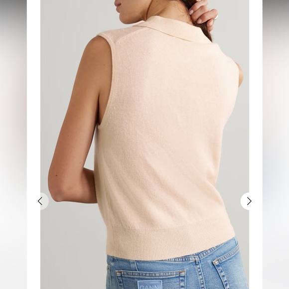 Ganni Button-embellished merino wool and cashmere-blend vest - Picture 2 of 4